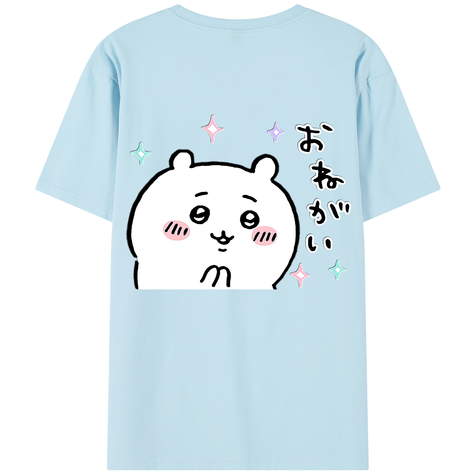 （画像用） ちいかわ ちいかわ Chii-kawa chiikawa 綿100％半袖Tシャツ（背面プリント）